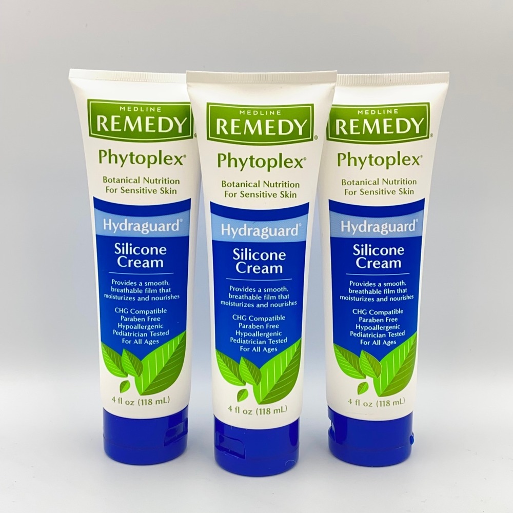 Medline Remedy Phytoplex Hydraguard Silicon Cream Sensitive Skin 4oz - 3 Pack